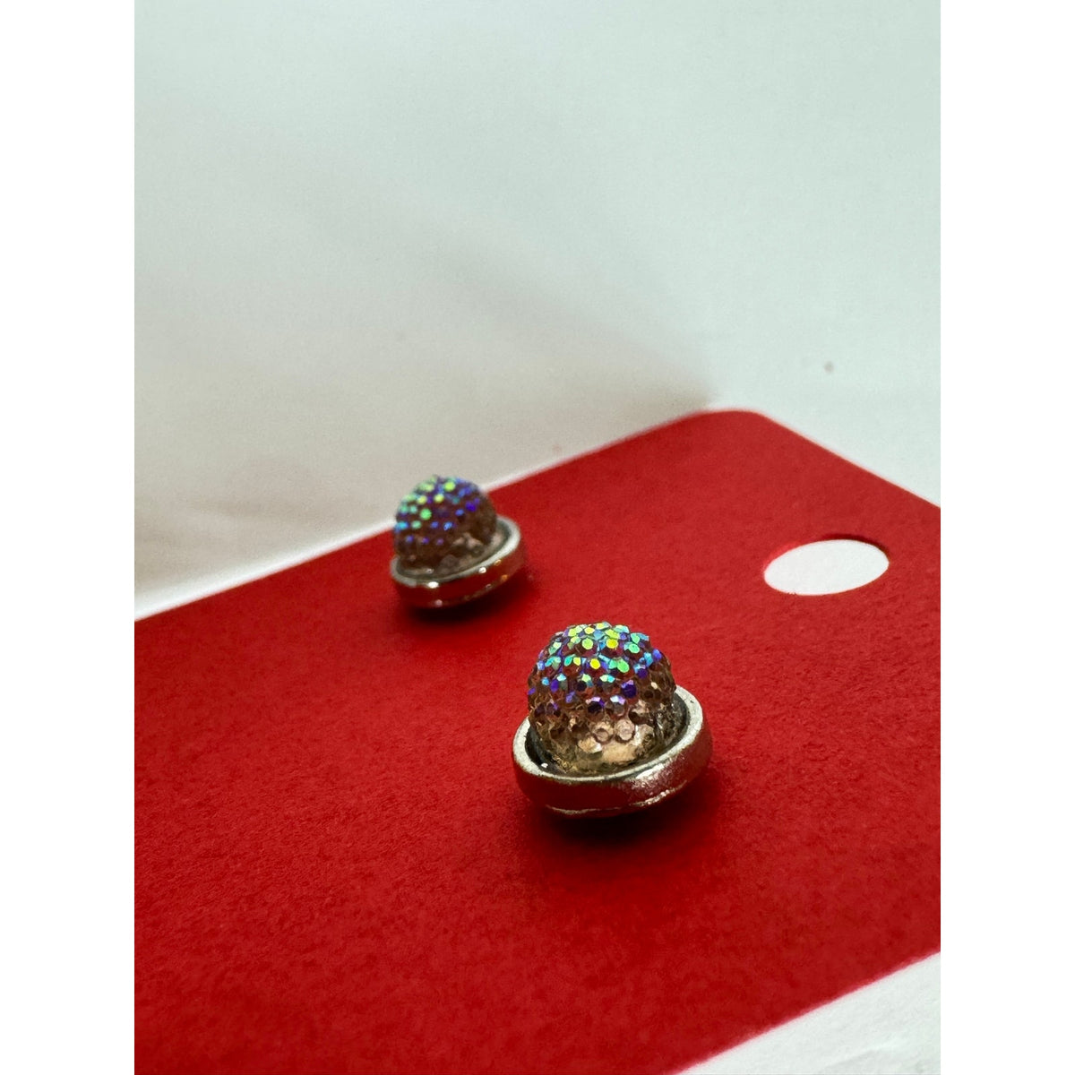 Fashion Jewelry Round Pavé Crystal Stud Earrings - Image 3