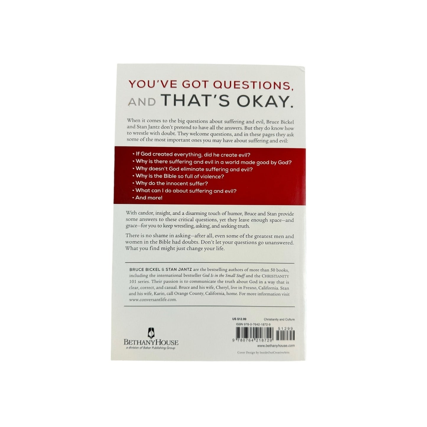 Answering the Toughest Questions About Suffering and Evil by Bruce Bickel and Stan Jantz (Paperback)