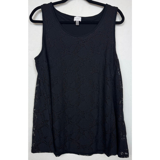 Cupio Black Blouse Women's XXL