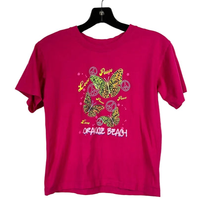 Surf Style Pink Short Sleeve T-shirt Girl's 10/12