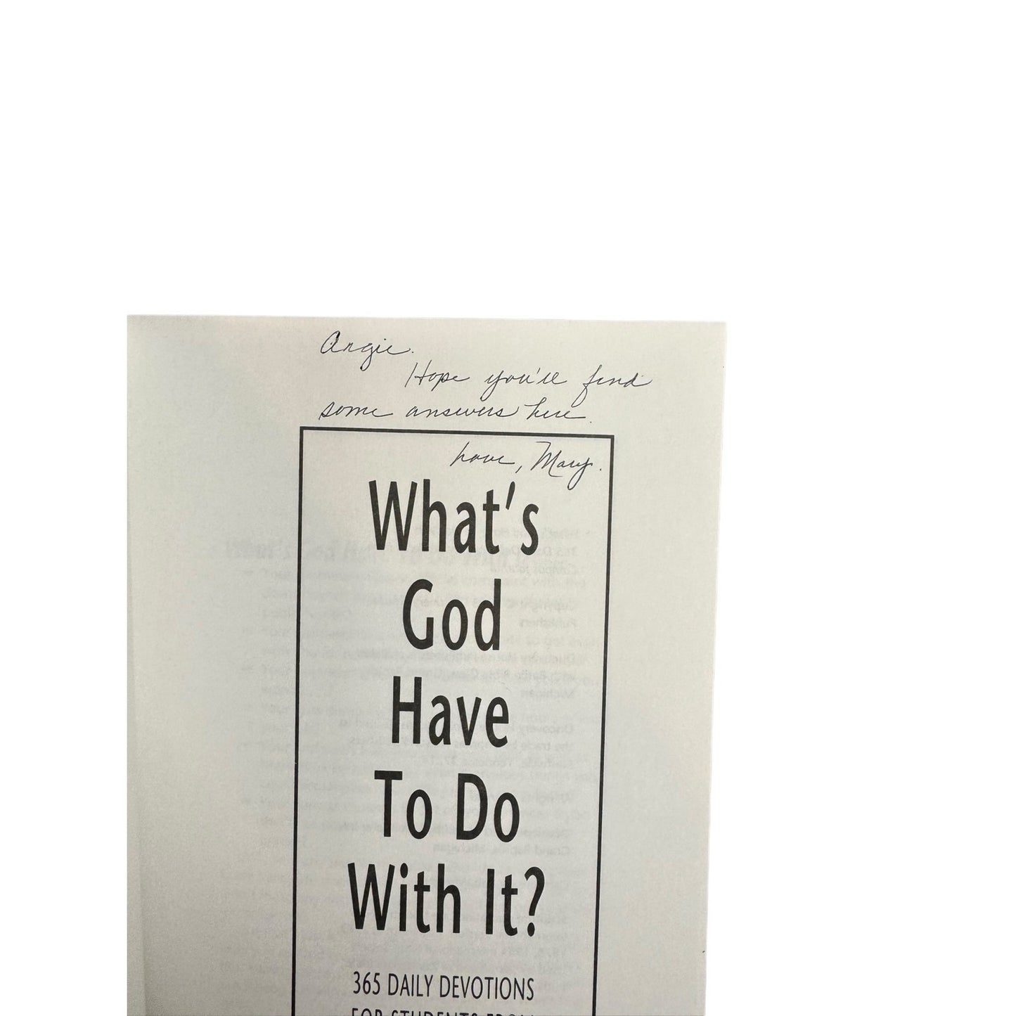 What's God Have to do With It? by Anonymous (Paperback)