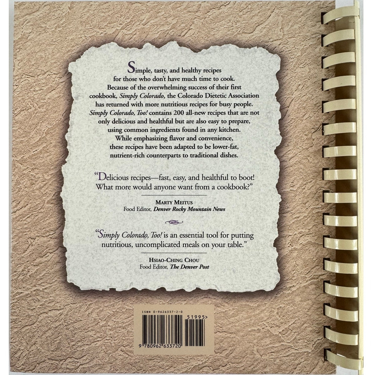Simply Colorado Too! by Colorado Dietetic Association (Hardcover)