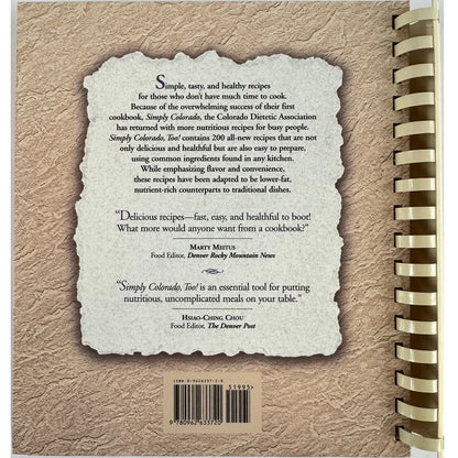 Simply Colorado Too! by Colorado Dietetic Association (Hardcover)