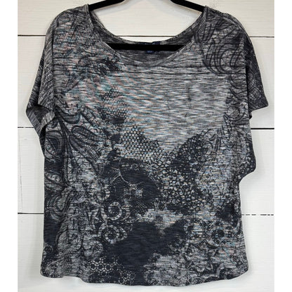 Westbound Gray Knit Blouse Women's Size XL