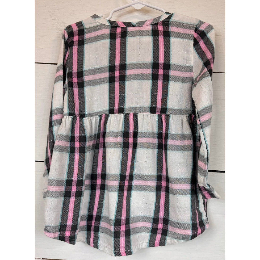 Jumping Beans Plaid Long Sleeve Shirt Girl's Size 4t