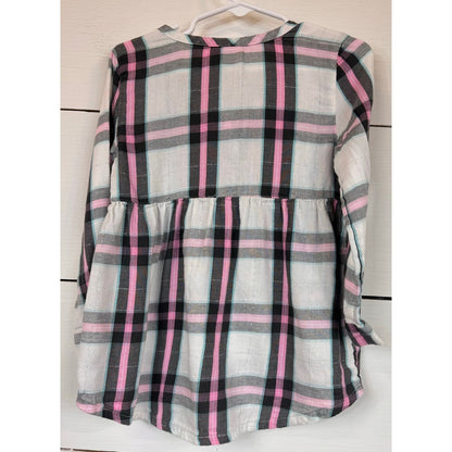 Jumping Beans Plaid Long Sleeve Shirt Girl's Size 4t