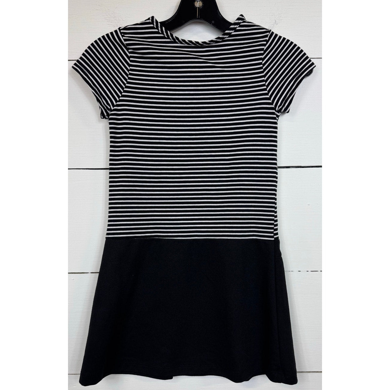 Faded Glory Black and White Knee Length Dress Girl's Size Medium (7-8)