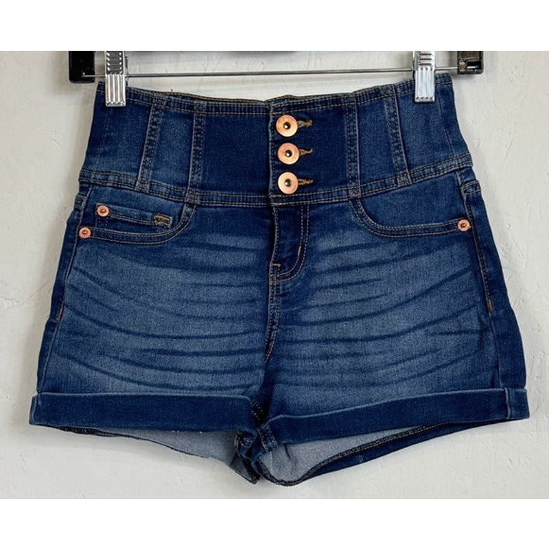 No Boundaries Blue Denim Shorts Women's 5