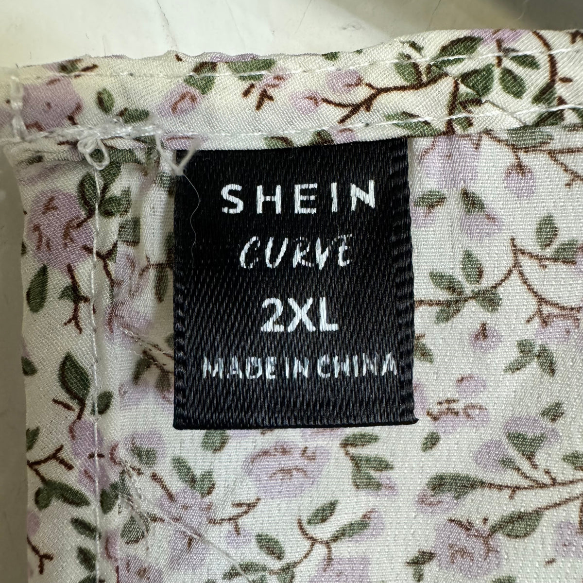 SHEIN Floral Print Short Sleeve Blouse Women's Size 2XL - Image 4