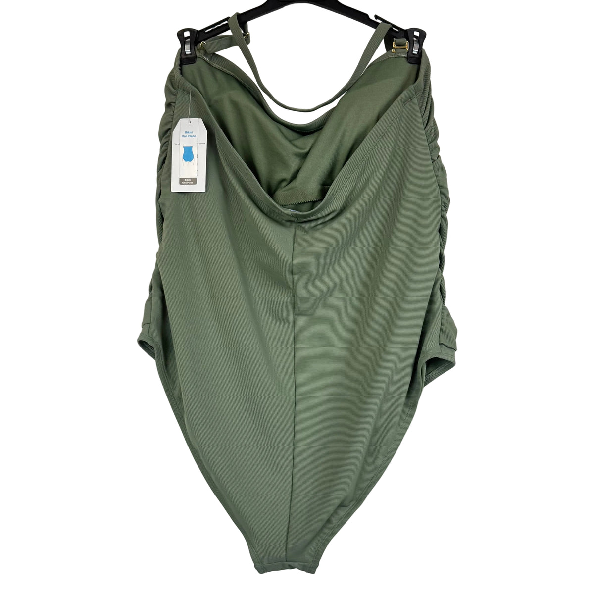 Time and Tru Women's Ribbed Olive Night One Piece Size XXXL