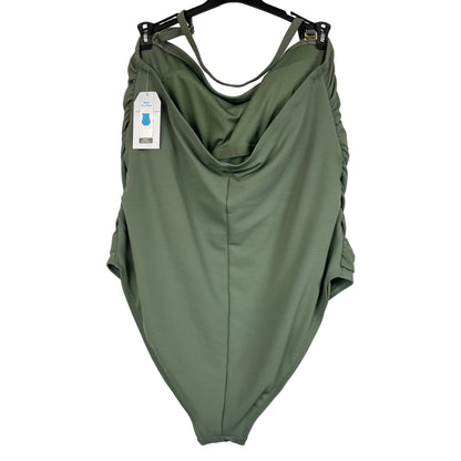 Time and Tru Women's Ribbed Olive Night One Piece Size XXXL