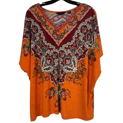 Investments Women's Paisley Print Poncho Top Size 1X - Image 1