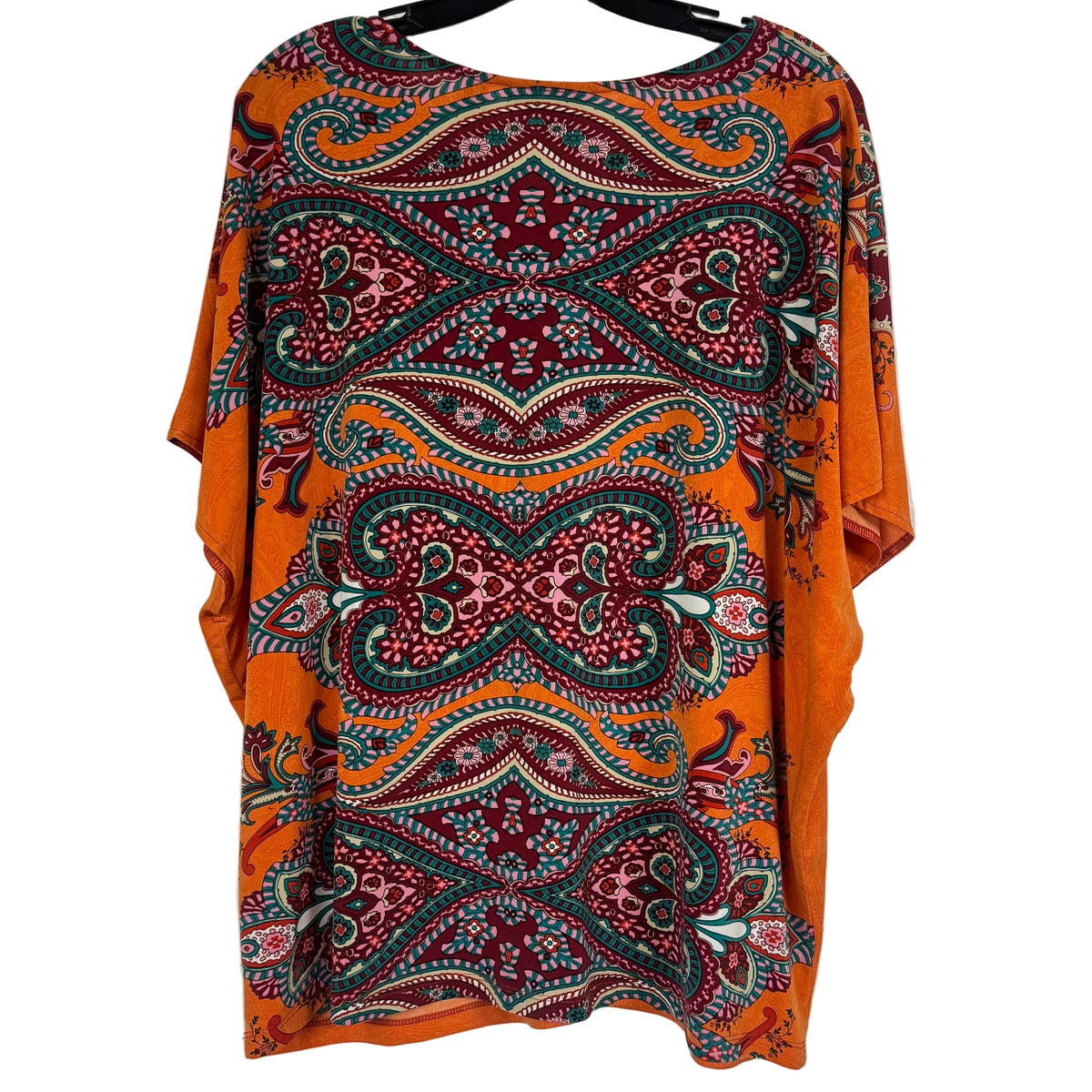 Investments Women's Paisley Print Poncho Top Size 1X - Image 2