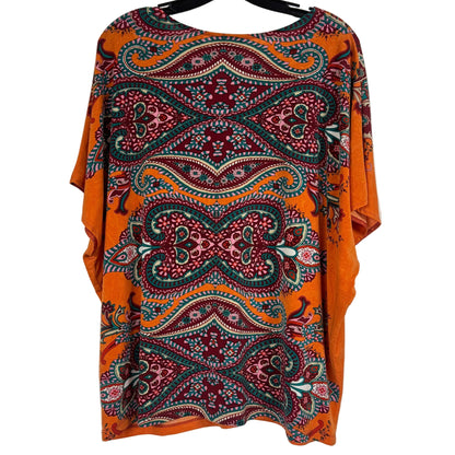 Investments Women's Paisley Print Poncho Top Size 1X - Image 2