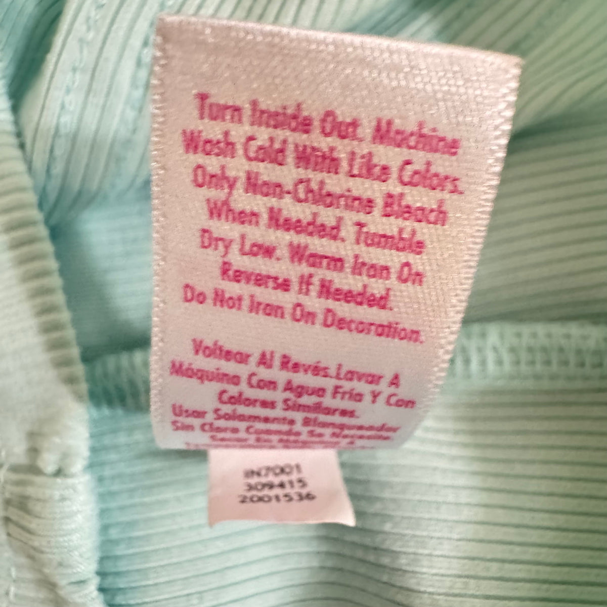 Justice Long Sleeve Turquoise Cropped Top Kids' Size Medium - Image 5