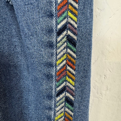 Knox Rose Mom Fit Rainbow Chevron Jeans Size 16 - Image 3