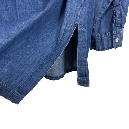 Cato Long Sleeve Blue Denim Shirt Side Slits Button Cuffs 18/20W - Image 4