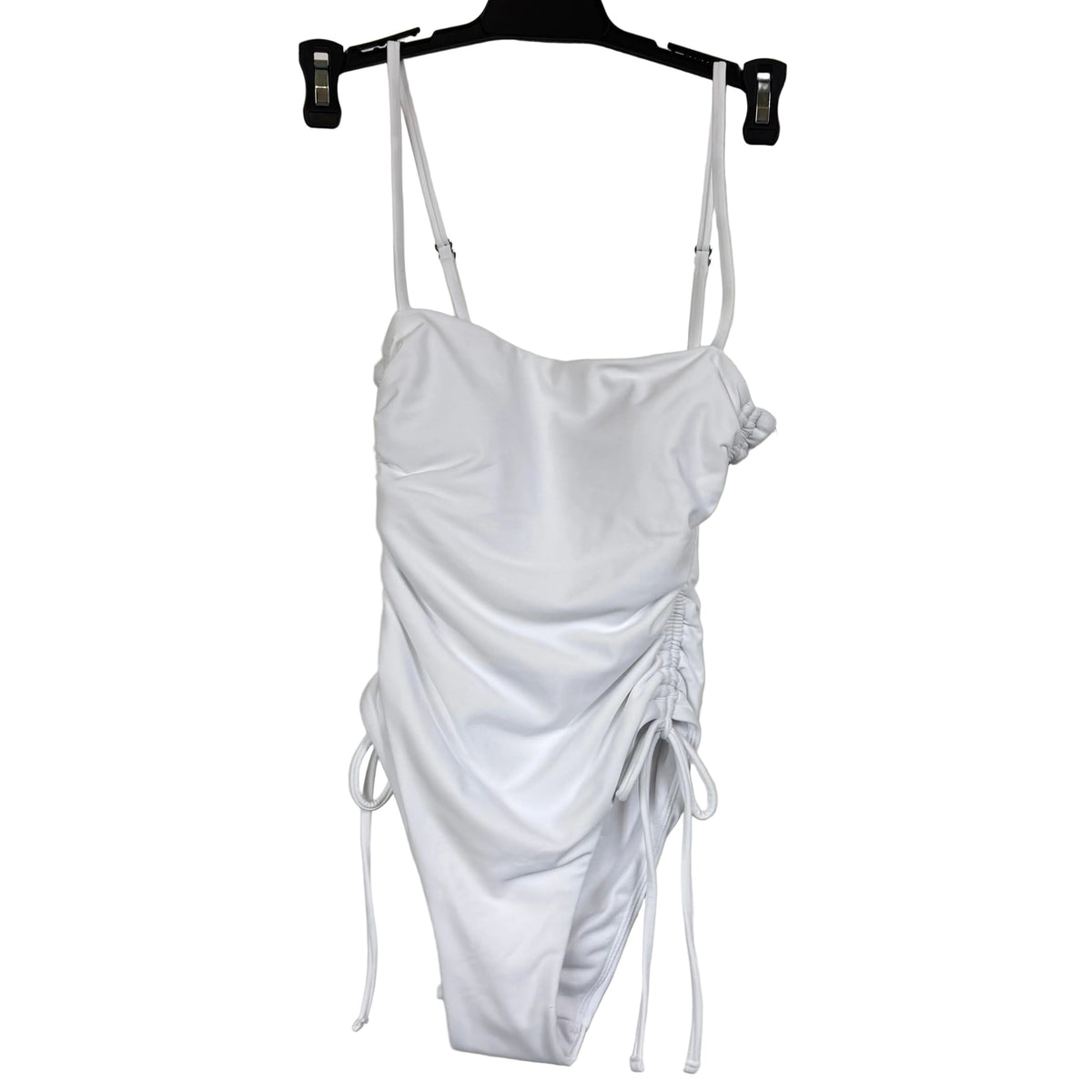 Women's Vivid White Cheeky High Leg One-piece Size XS - Image 1