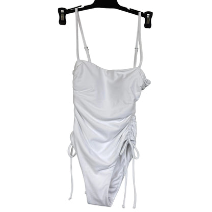 Women's Vivid White Cheeky High Leg One-piece Size XS - Image 1