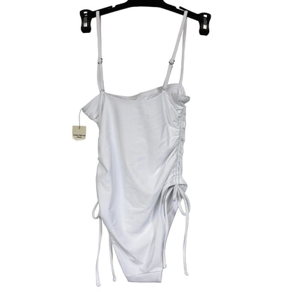 Women's Vivid White Cheeky High Leg One-piece Size XS - Image 2