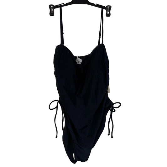 Women's Rich Black Cheeky High Leg One-piece Size XL - Image 1