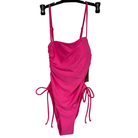 Women's Pink Cheeky High Leg One-piece Size XS - Image 1