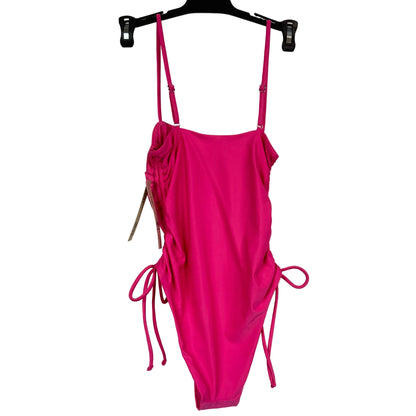 Women's Pink Cheeky High Leg One-piece Size XS - Image 2
