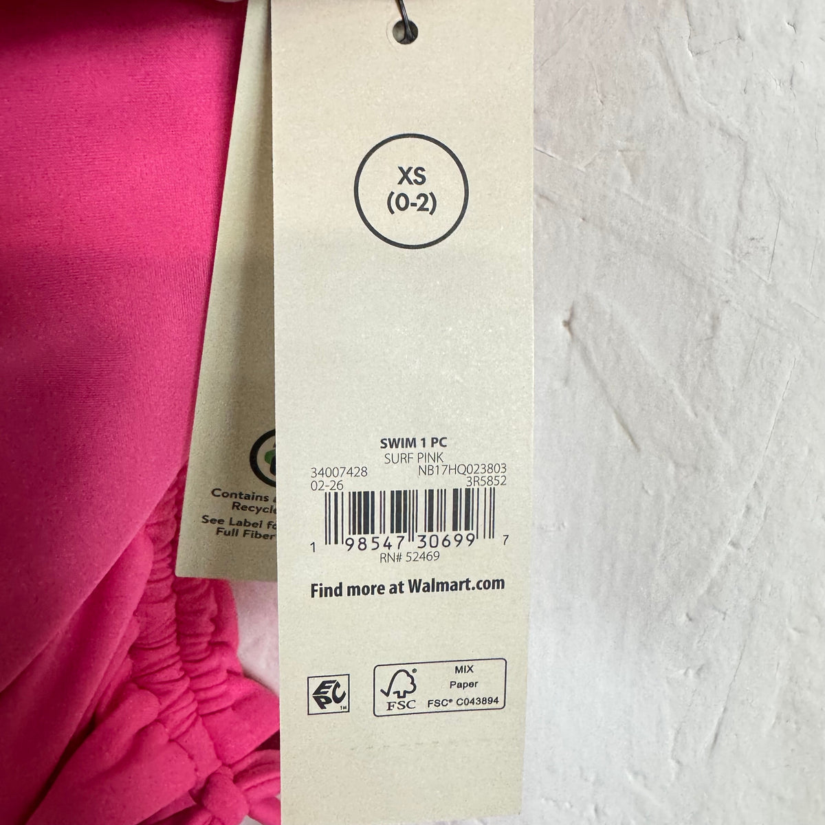Women's Pink Cheeky High Leg One-piece Size XS - Image 4