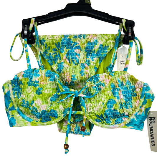 No Boundaries Tie Dye Floral Bikini Set XL (16-18) - Image 1