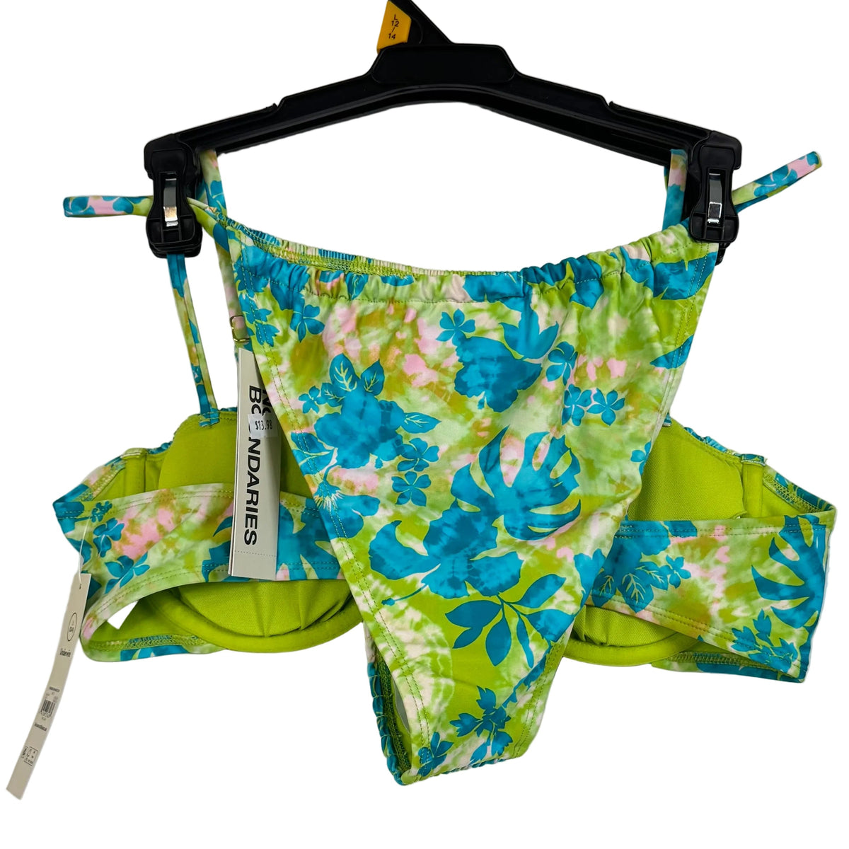 No Boundaries Tropical Floral Bikini Set Women's L 12-14 - Image 2