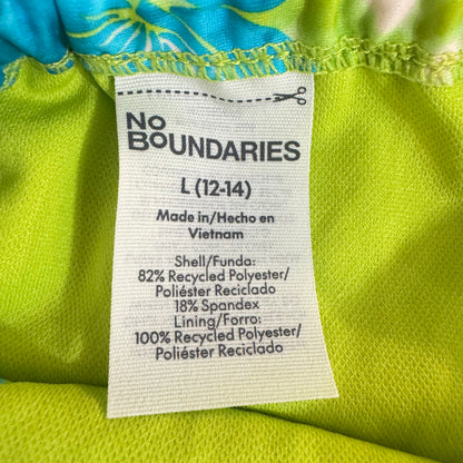 No Boundaries Tropical Floral Bikini Set Women's L 12-14 - Image 3