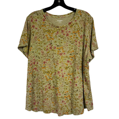 Old Navy EveryWear Overdyed Floral-Print Scoop-Neck Women's Size 2X T-Shirt - Image 1