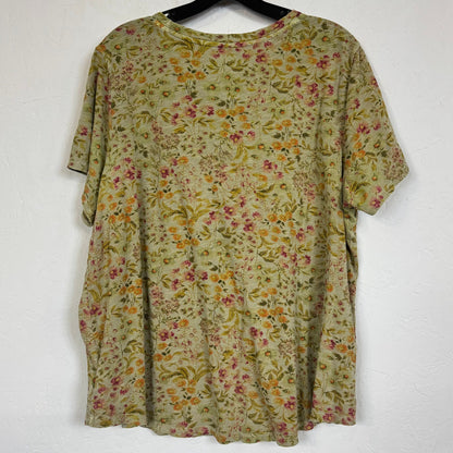 Old Navy EveryWear Overdyed Floral-Print Scoop-Neck Women's Size 2X T-Shirt - Image 2