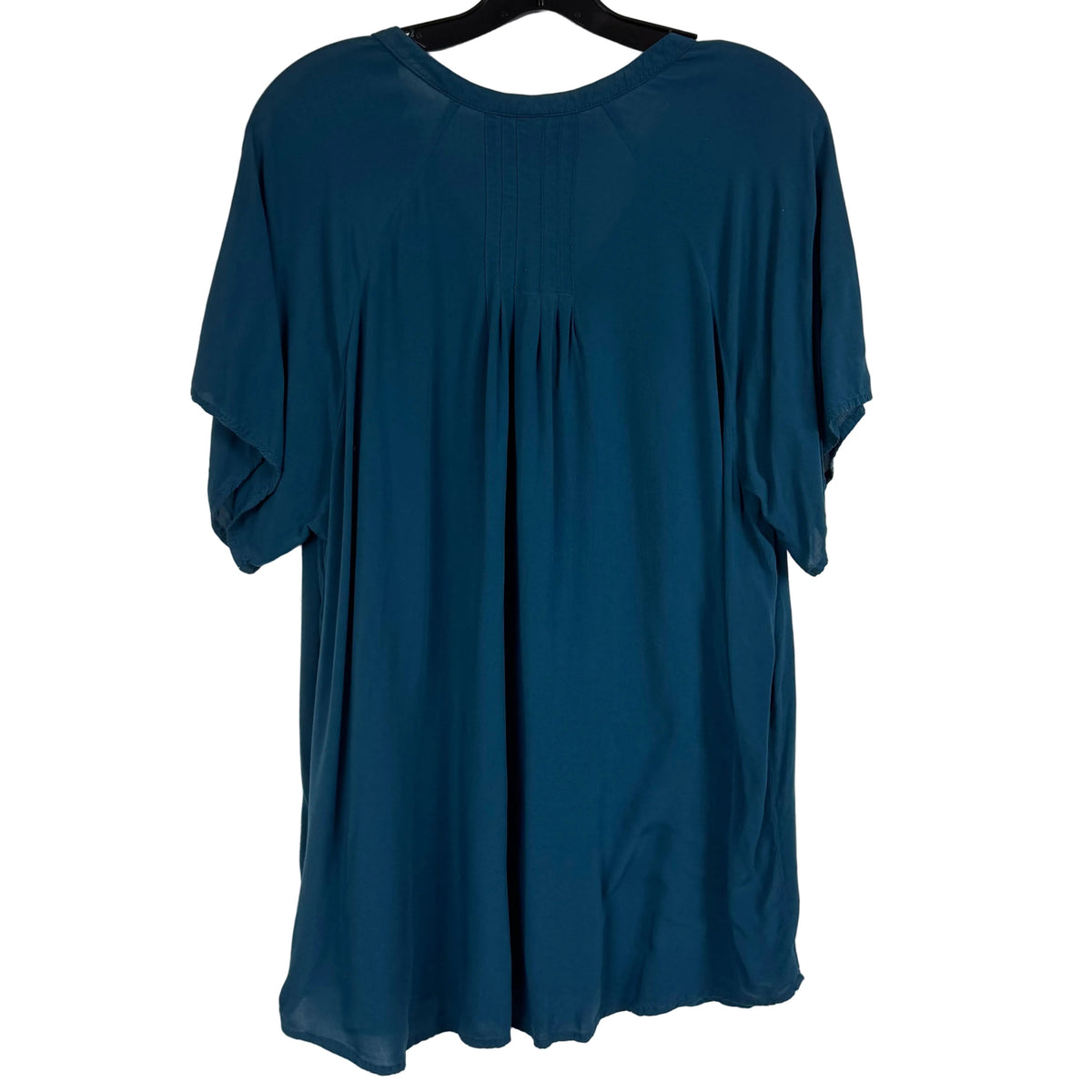 Old Navy Pleated Flutter Blouse Teal XL - Image 2