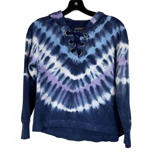 Justice Blue Tie-Dye Hoodie Girl's Size 10