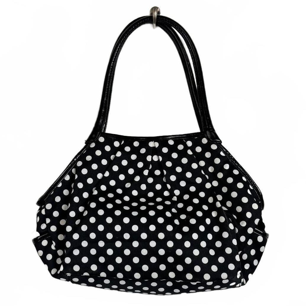 Chateau Black and white polka dot Shoulder bag Silver hardware