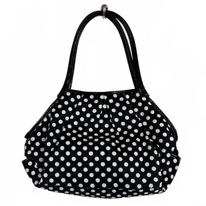 Chateau Black and white polka dot Shoulder bag Silver hardware