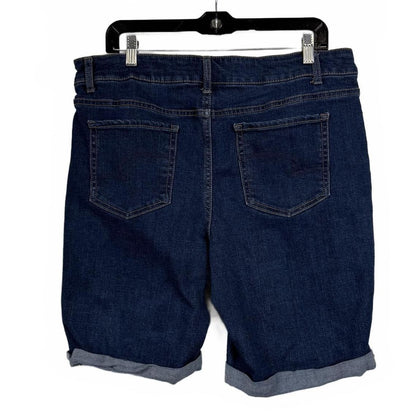 Time & Tru Blue Bermuda Shorts Women's Size 16
