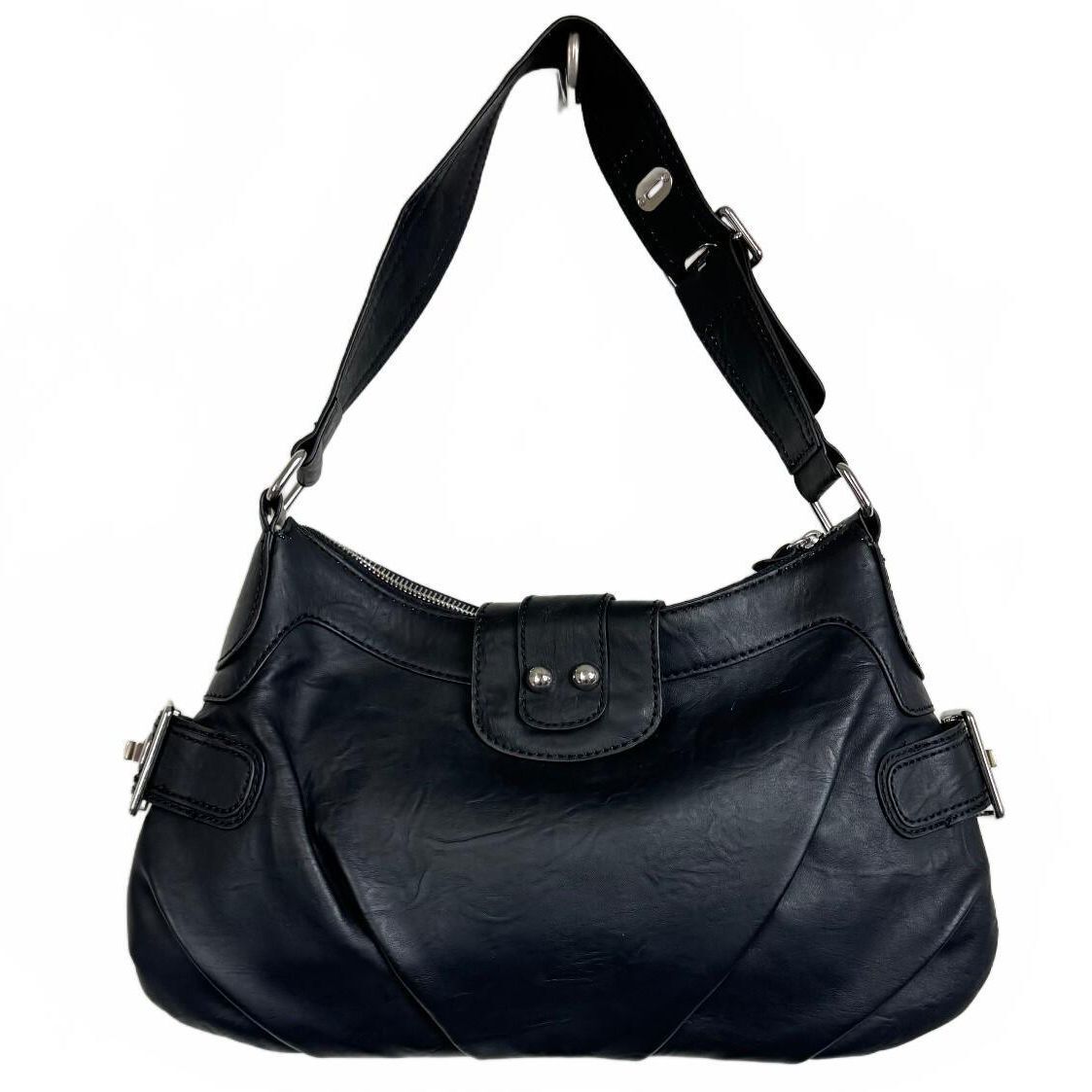 Guess black shoulder bag silver hardware