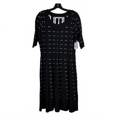 Danny and Nicole Black 3/4 Sleeve MIdi Dress Women's Size XL