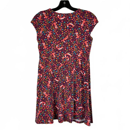 Wonder Nation Burgendy Short Sleeve Knee-Length Dress Girl's Size XL