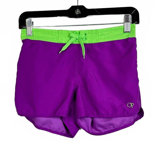 Op Purple And Green Shorts Girl's Size Large