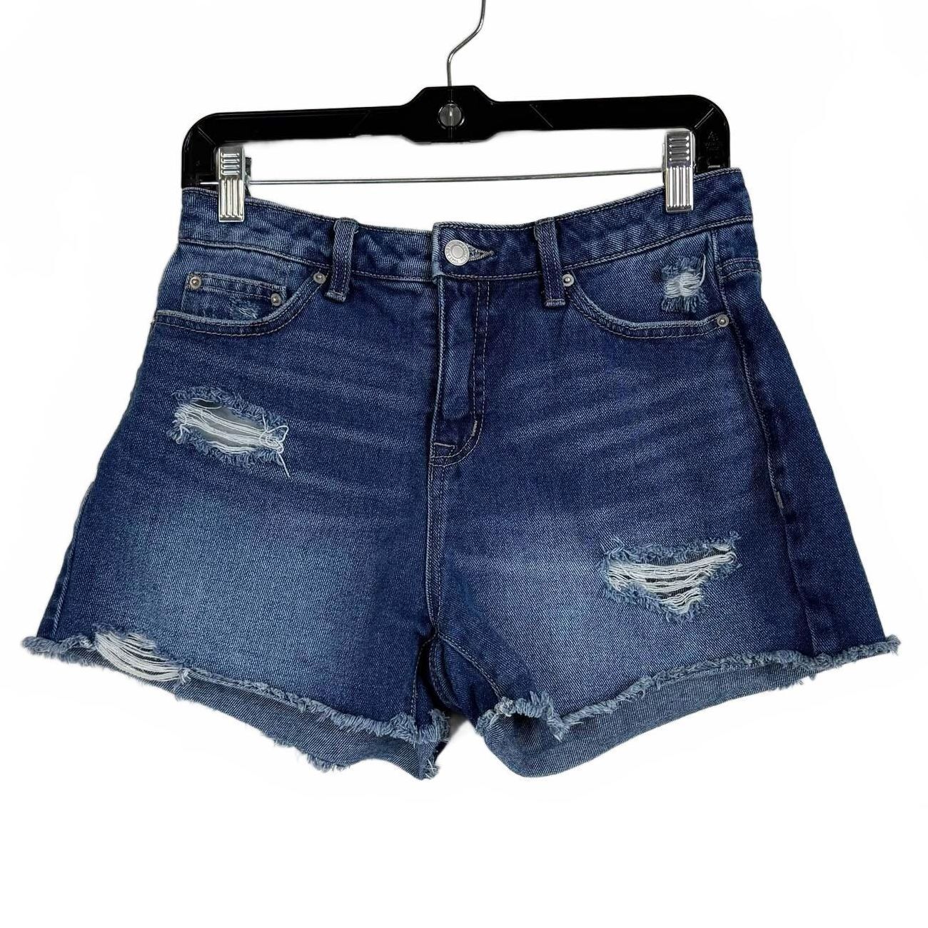 Time And Tru Blue High Rise Denim Shorts Women's Size 4