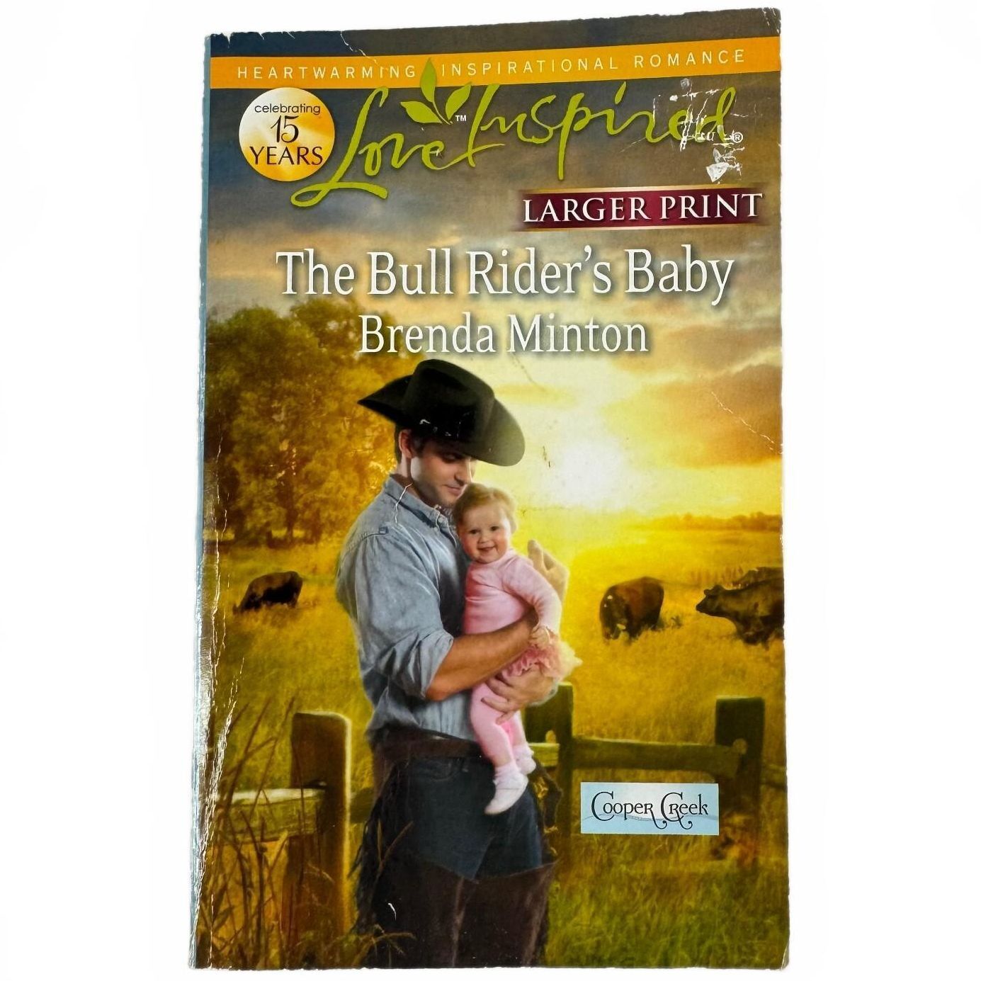The Bull Rider's Baby by Brenda Minton (paperback) (LARGE PRINT)