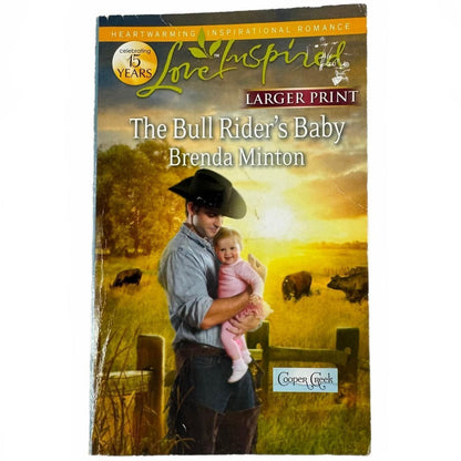 The Bull Rider's Baby by Brenda Minton (paperback) (LARGE PRINT)