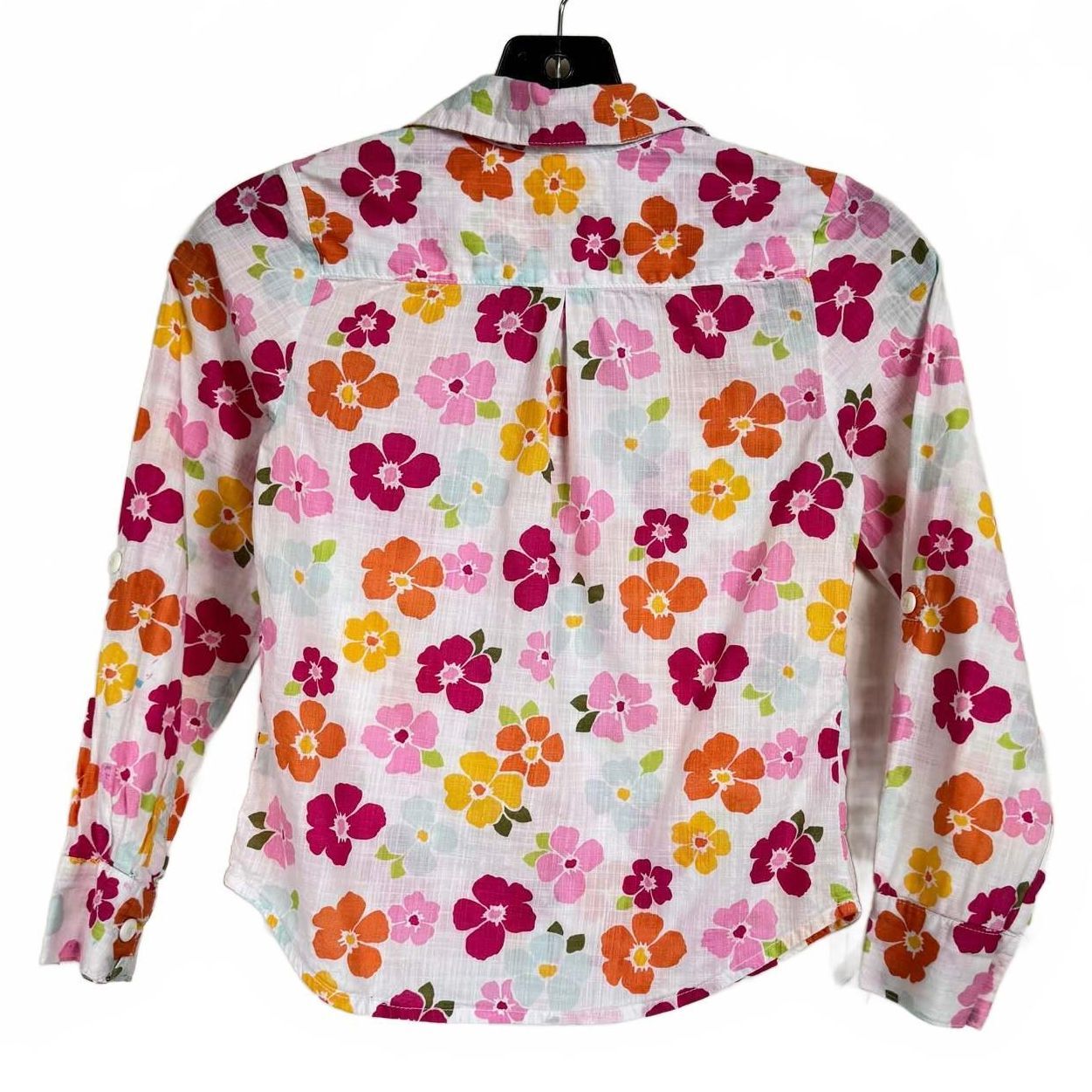 Gymboree White and Floral Button Up Jacket Girl's Size 9