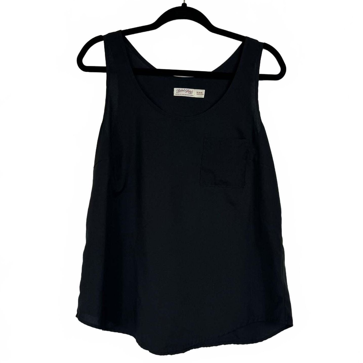 Faded Glory Black Sleeveless Blouse Women's Size Medium