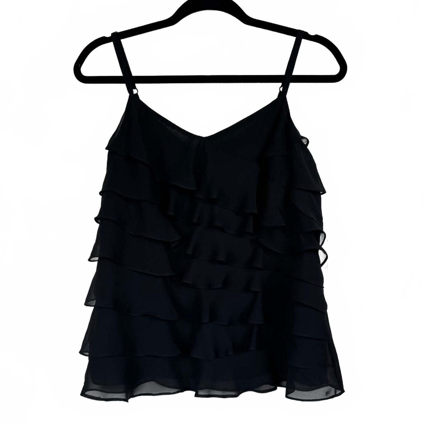 Ann Taylor Black Sleeveless Blouse Women's Size 8P