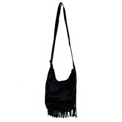 Arizona Black fringe crossbody copper hardware