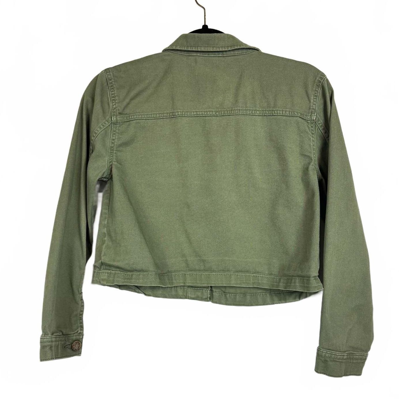 THEREABOUTS Green Long sleeve Cropped Button Up Jacket Girl's Size Medium